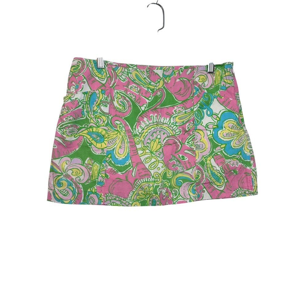 Lilly Pulitzer January‎ Chin Chin Floral Print Mini Skort Women Sz 10 Resortwear